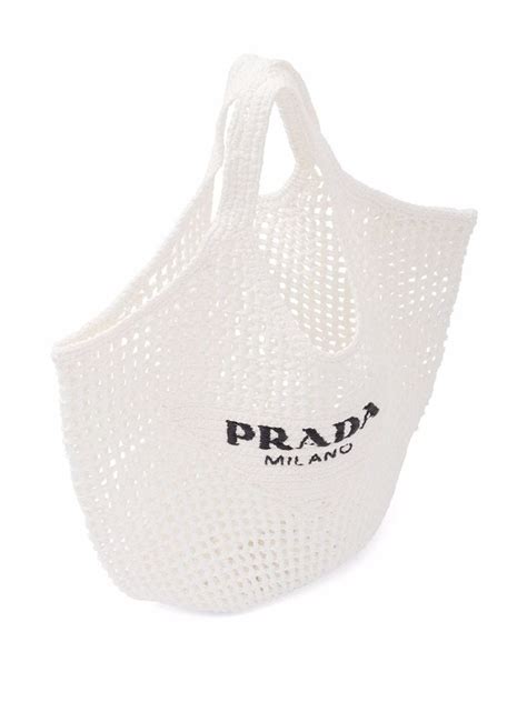 Prada Interwoven Logo Tote Bag Farfetch Prada Catwalk Collection