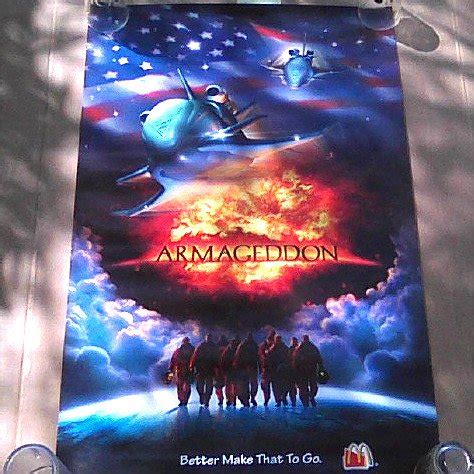 Armageddon Movie 1998 Vintage Poster OG 90s Promo Bruce Willis, Ben ...