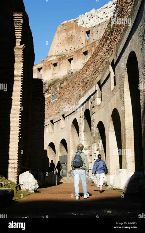 Inside of Colosseum Rome Italy Stock Photo - Alamy