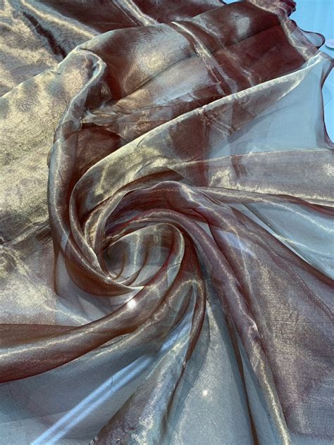 Metallic Tissue Organza Gold Color Silk Organza Wide Sold By