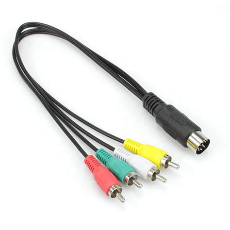 Customized 8 Pin Male Din Plug To 4 X Rca Phono Male Audio Cable Suppliers And Manufacturers