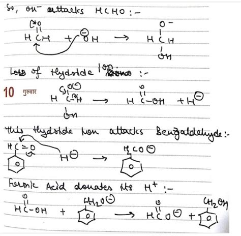 Benzaldehyde Reacts With Formaldehyde In The Presence Of Alkali To Form