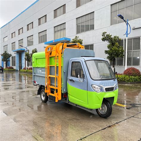 Electric Luxury Side Load Garbage Tricycle With Doors Cbm Lv Bao