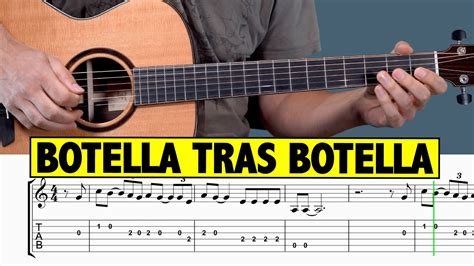 Botella Tras Botella Easy Guitar Tutorial MELODY YouTube