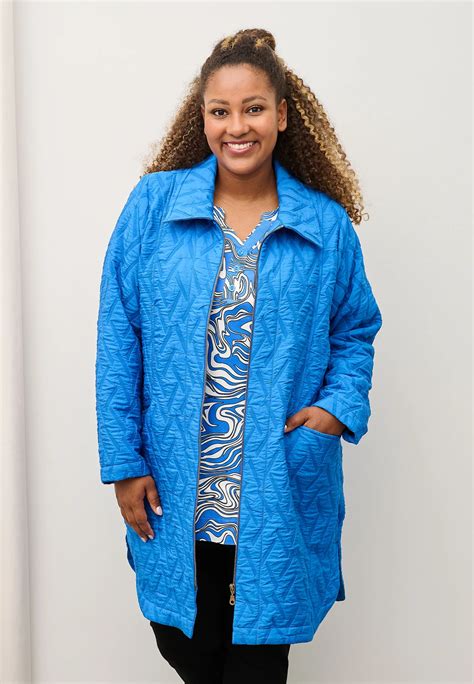 Pndafny Sapphire Blue Jacket Isobels Plus Size Clothing