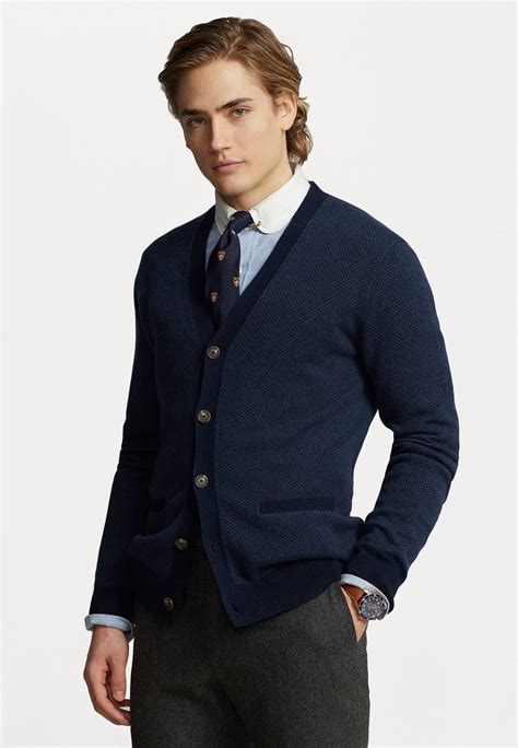 Polo Ralph Lauren Long Sleeve Cardigan Strickjacke Navy Combo Blau