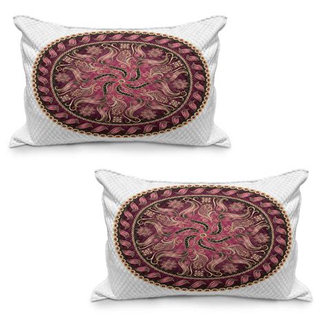 Mandala Quilted Pillowcover Set Of Vintage Mandala Pattern Higher