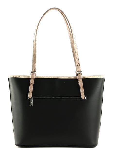 LANCASTER Smooth Tote Bag M Noir Nude Clair Nude Foncé modeherz