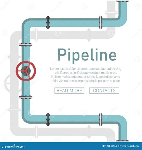 Pipeline design background stock vector. Illustration of piping - 123842166