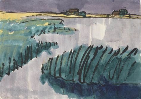 Emil Nolde Marschlandschaft Wasser Schilf Am See Zwei