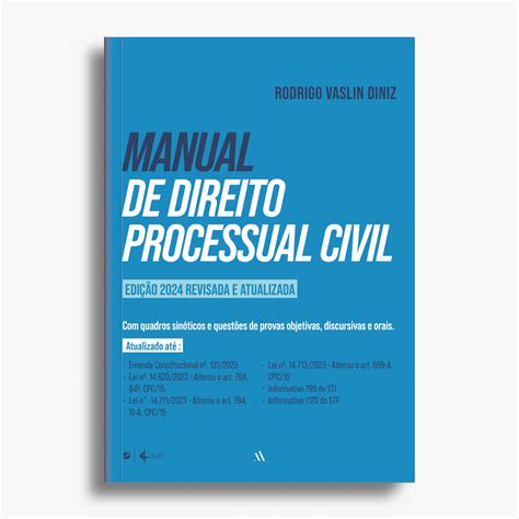 Manual De Direito Processual Civil 2024 Casa Do Direito