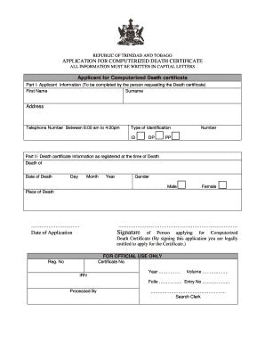 New Polymer Birth Certificate Trinidad Application Form AirSlate SignNow