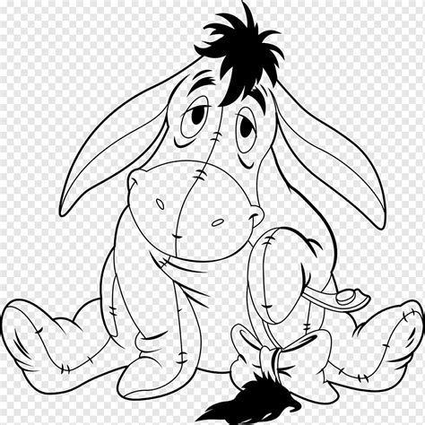 Eeyore Winnie The Pooh Negro Blanco Png Pngwing