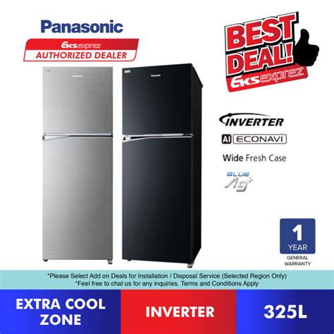 Panasonic Inverter 2 Door Top Freezer Fridge 325L NR TV341BPSM NR