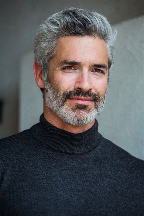 Jeremy Pflaum Model In 2019 Grey Hair Men Hair Beard Styles Grey