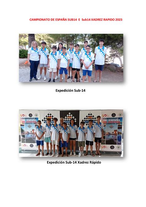 Campeonato de España Sub-14 y Sub -14 Ajedrez Rápido 2023 | Fegaxa