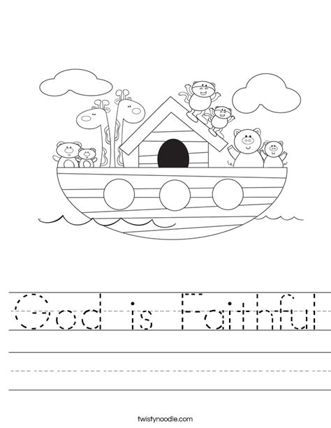 God Is Faithful Worksheet Twisty Noodle