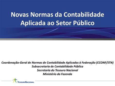 PPT Novas Normas da Contabilidade Aplicada ao Setor Público