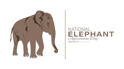 Premium Vector National Elephant Appreciation Day In Usa September