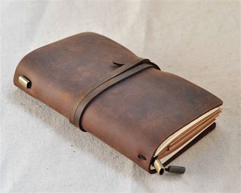 Handmade Leather Traveler S Notebook Journal Travel Diary Etsy