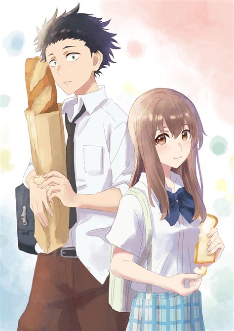 Nishimiya Shouko And Ishida Shouya Koe No Katachi Drawn By Agetake