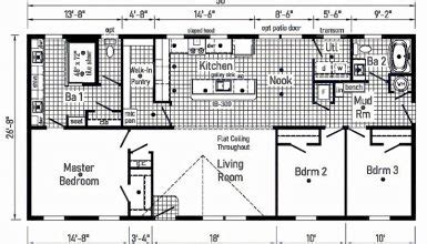 2-Bedroom 14x70 Mobile Home Floor Plan