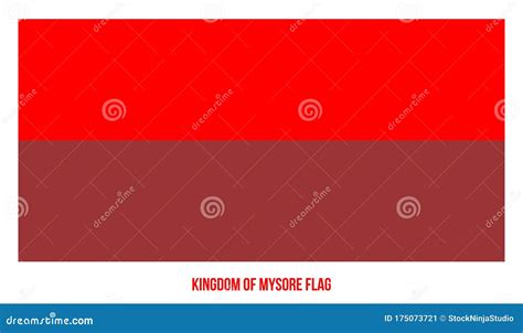 Kingdom Of Mysore Flag Waving Vector On White Background