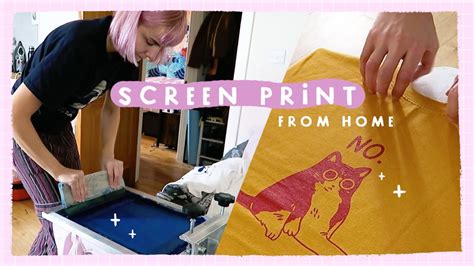 Studio Vlog 027 A Day Of Screen Printing From Home Printing Over