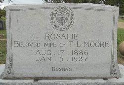 Rosalie Rose Lee Sears Moore 1886 1937 Memorial Find A Grave