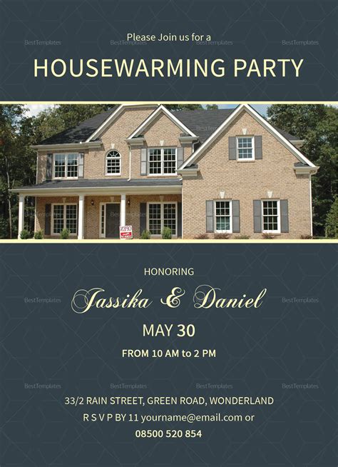 Unique Housewarming Invitation Design Template In Psd Word Publisher