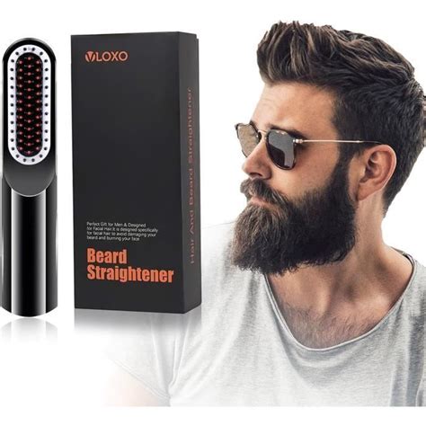 Lisseur Barbe Sans Fil Brosse Lissante Pour Barbe Et Cheveux Avec 1