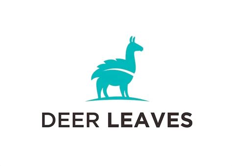 Premium Vector Alpaca Leaf Logo Design Vector Illustration