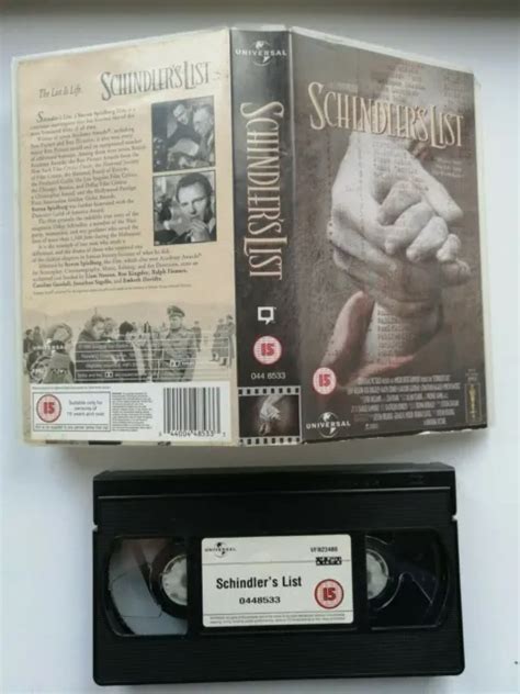 Schindlers List Vhs Video Steven Spielberg Liam Neeson