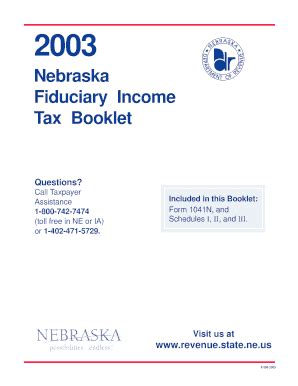 Fillable Online Revenue Ne Form N Instructions Nebraska