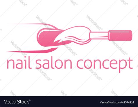 Nail bar or salon concept Royalty Free Vector Image