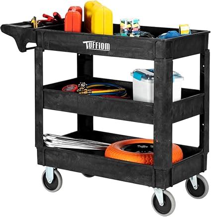 Amazon Tuffiom Plastic Service Utility Cart With Wheels Lbs