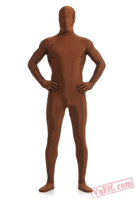 Funny Light Brown Lycra Spandex Bodysuit Zentai Suit Spandex