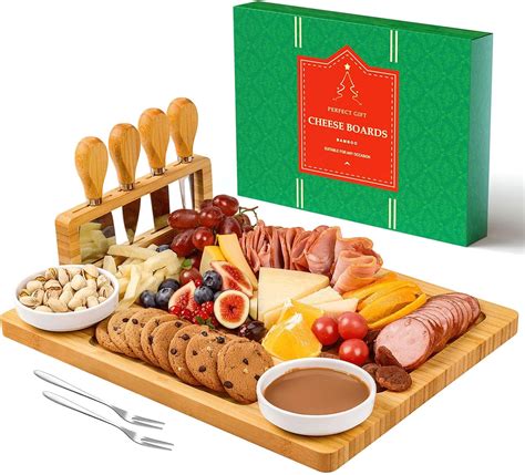 Amazon Charcuterie Boards Set Cheese Board Large Bamboo Cheese