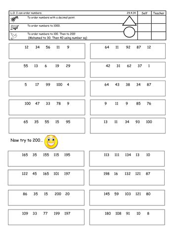 Ordering Numbers Differentiated 4 Ways By Landoflearning Teaching