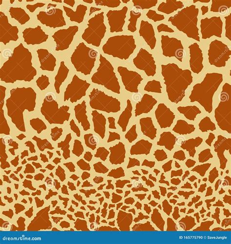 Vector Seamless Giraffe Skin Pattern Stock Vector - Illustration of brindled, culture: 165775790