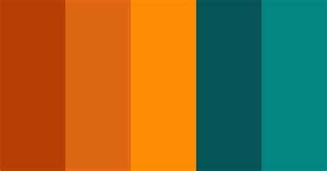 Dark Orange And Teal Color Scheme Green