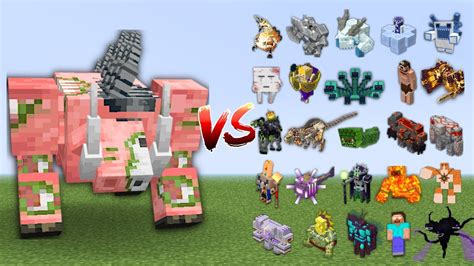 Mutant Zoglin Vs All Minecraft Bosses In Minecraft Mob Battle YouTube