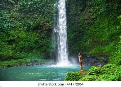 Woman Waterfall Images Stock Photos Vectors Shutterstock Nature