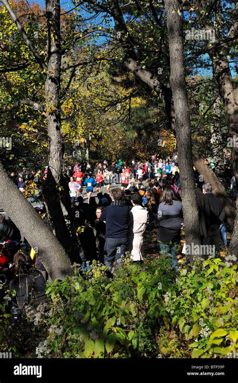 New York Nov Crowds In Central Park Watch Runners In The New