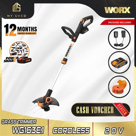 Worx Wg163e 20v Cordless Lithium Ion Cordless Grass Trimmer Wg163 Wg163e1 Wg169e