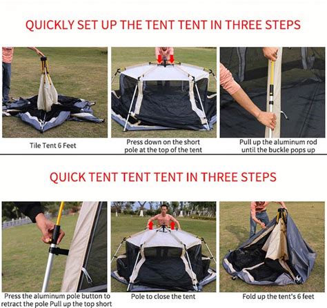 Extra Large Outdoor Camping Tents 3-4 Persons Waterproof Outdoor Family ...