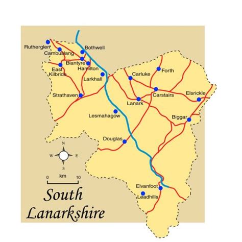 South Lanarkshire Map