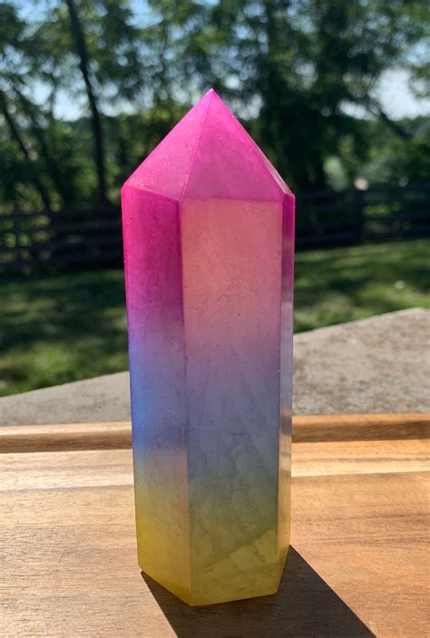 Aura Clear Quartz Tower Etsy