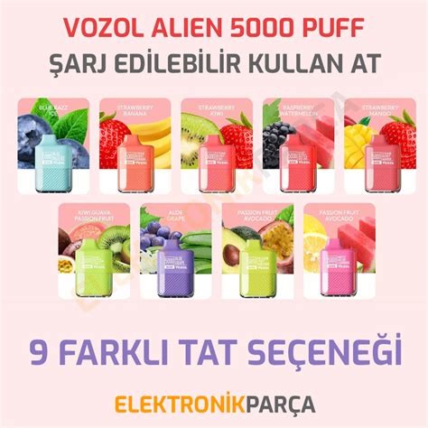 Vozol Alien 5000 Puff Elektronik Sigara ve Yedek Parça