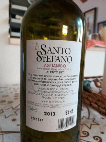 Conti Zecca Santo Stefano Aglianico Salento Vivino Us